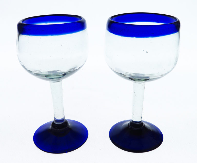 Wine Glasses Mexican Blue Glasses